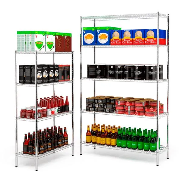 Verchroomde stelling met lading