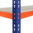 C-Max 200 stelling blauw oranje met spaanplaat plank C-Max 200 stelling blauw oranje met spaanplaat plank