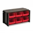 Stapelbare module met 6 magazijnbakken