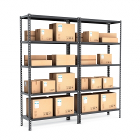 Schroefstelling - rij met 2 modules met lading