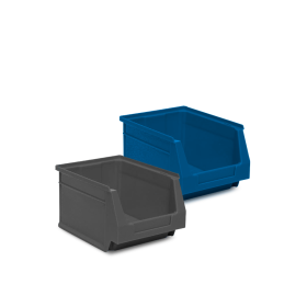 Pack 15 stapelbare magazijnbakken met open voorzijde nr. 52
