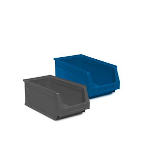 Pack 10 stapelbare magazijnbakken met open voorzijde nr. 53